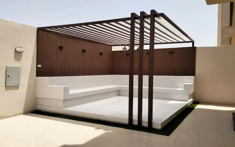 برجولات وجلسات حدائق الطائف